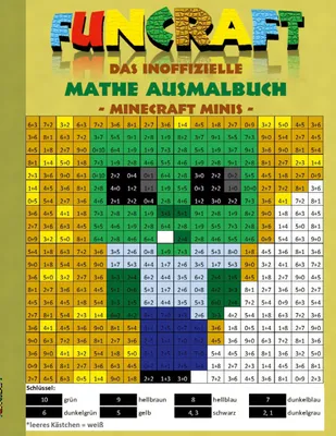 Produktbild von Funcraft - Das inoffizielle Mathe Ausmalbuch: Minecraft Minis (Cover Zombie)