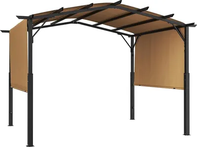 Zdjęcie produktu dla Pergola ogrodowa 3,66x3,05 m, metalowa z regulowanym daszkiem, duża