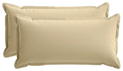 Image de vidaXL, 2 housses de coussin, HOUTEN, beige, 40 x 80 cm, polyester