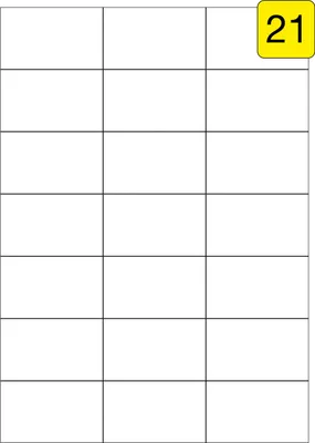 Produktbild von 210 Etiketten / 10 Blatt DIN A4 / Größe: 70x42,4