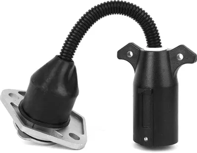 A product shot of a trailer connector adapter cable on a white background.