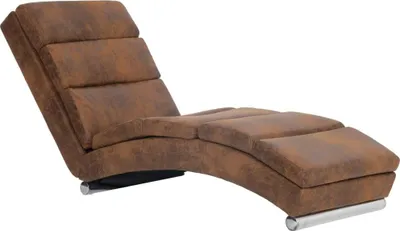 Obrázek produktu pro vidaXL Chaise Longue Brown Suede Look