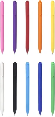 Produktbild von Gelpennen-Set – 10 Stück – Pack mit Gel-Tinten Kugelschreiber – Mehrfarbig – Kugelschreiber mit feiner Tinte
