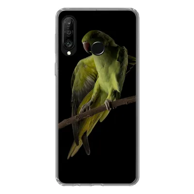 Produktbild von MuchoWow® Handyhülle Schutzhülle Hülle für Huawei P30 Lite Papagei - Vogel - Zweig Silikon Softcase Handy Hülle