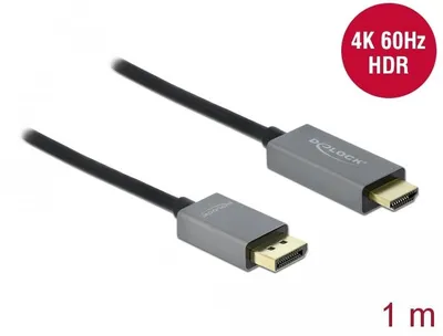 Productafbeelding van Delock 85928 DELOCK Aktives DisplayPort 1.4 > HDMI Kabel 4K 60Hz (HDR) 1m