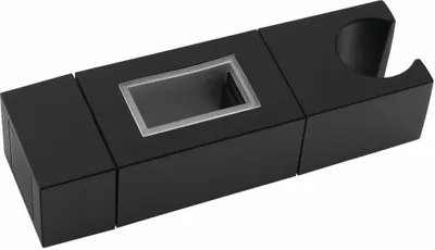 Immagine prodotto di Supporto per asta doccia 30x15mm, ABS/nero opaco