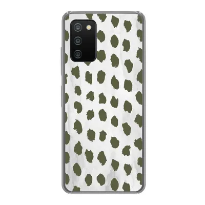 Produktbild von MuchoWow® Handyhülle Schutzhülle Hülle für Samsung Galaxy A03s Marmor - Punkte - Grün Silikon Softcase Handy Hülle - Schutz