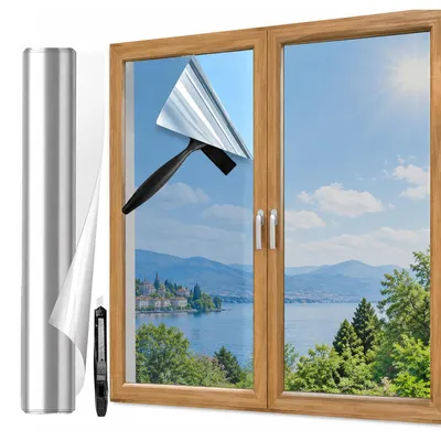 Fensterfolie, selbstklebend, Sonnenschutz, Hitzeschutz, 80x200 cm