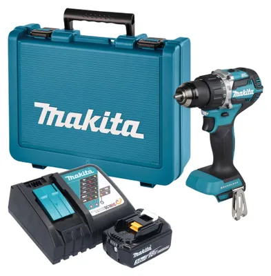 Produktbild von Makita DDF 484 RF1E Akku Bohrschrauber 18 V 54 Nm Brushless + 1x Akku 3,0 Ah + Ladegerät + Koffer