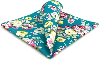 Productafbeelding van Zakdoek Heren - Pochette Manchet - Kostuum Combineren - Handgerolde Randen - 32x32 cm - Multicolor