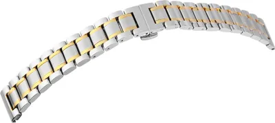 Produktbild von JuwelmaLux Uhrband JL45-10-0115 Edelstahl, Bicolor, Butterflyschließe 22 mm