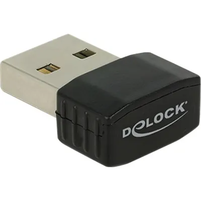 Zdjęcie produktu dla DeLOCK 12461, Bezprzewodowy, USB, WLAN, Wi-Fi 5 (802.11ac), 433 Mbit/s, Czarny