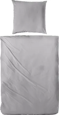 Produktbild von Primera Halbleinen Sommer Bettwäsche 135x200 anthratzit grau uni 183001-888