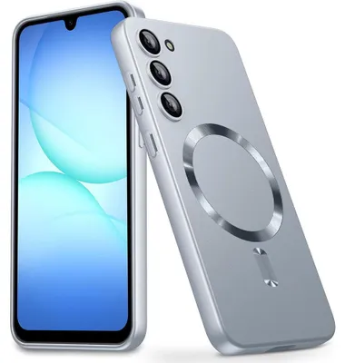 Image de Coque pour Samsung Galaxy A17 4G/5G, Protection Silicone Slim Anti-Rayures avec Anneau Magnétique - Argenté