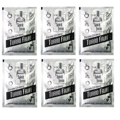 Produktbild von 6 x Turbohefe für Früchte Maische - Turbo Fruit 40g Wodkahefe, Spirit Ferm, Turbo Hefe, Wodka Hefe