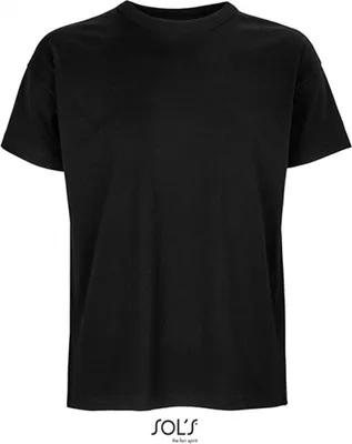 Produktbild von SOLs 03806 | MenŽs Boxy Oversized T-Shirt - Gekämmte Baumwolle - Farbe: Deep Black - Größe: S