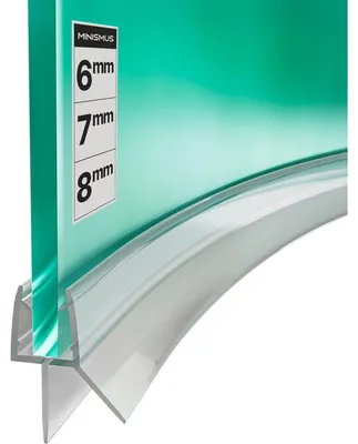 Produktbild von Kurven-Duschdichtung mit Wasserstop – 2x 1 Meter für 6-8mm Glastüren