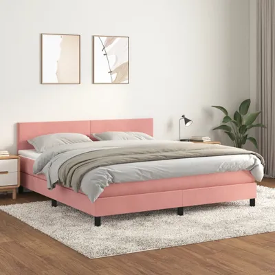 Produktbild von Maison Exclusive - Boxspringbett mit Matratze Rosa 180x200 cm Samt