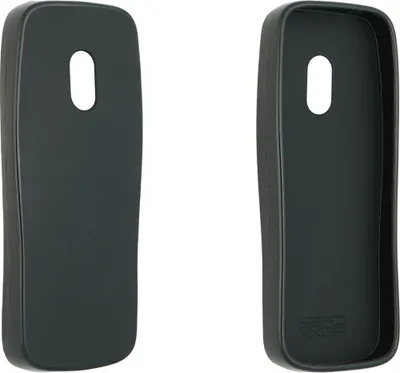 Two black phone cases shown from different angles against a white background.