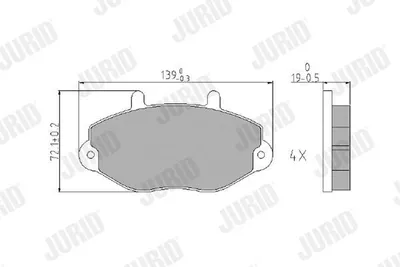 Produktbild von JURID Bremsbeläge Satz Vorne für FORD TRANSIT MK-5 Bus (E) 573951J