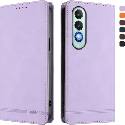 Obrázek produktu pro Pouzdro pro OnePlus Nord CE4, retroPolyuretankožené flip pouzdro s stojánkem a přihrádkami na karty Fialový