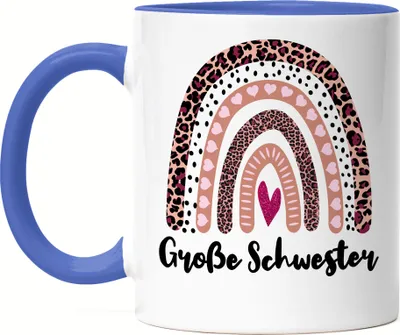 Produktbild von Große Schwester Tasse Blau Sisters Beschützerin Geborgenheit Liebe Familie Zusammenhalt Freude Spaß Sisterlove Fun