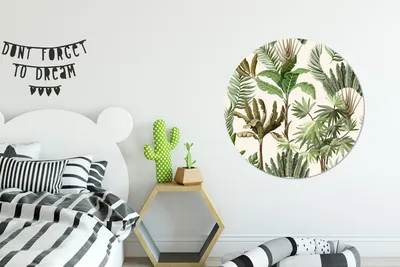 Produktbild von MuchoWow® - Wand-Kreis - Wohnzimmer - Bild - Runde - Wanddeko - Dibond - Kunstdrucke