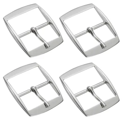 Metall-Rollschließen, 4 Stk., 32 mm, Silber, für Lederhandwerk