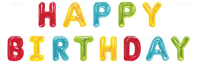 Produktbild von Geburtstagsgirlande 'Happy Birthday' bunt 2,74 m - Einheitsgröße