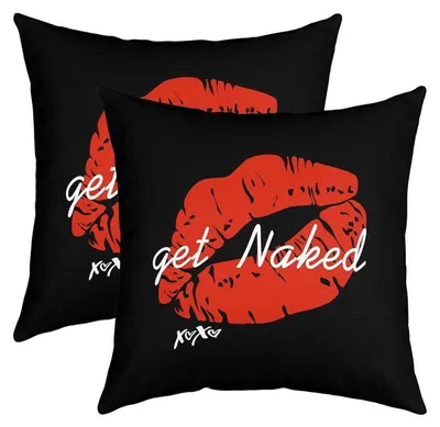 Obrázok produktu pre Poťahy na vankúše 45x45 cm, 2 kusy, červené, motív pier, polyester, mäkké