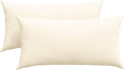 Imagen del producto de vidaXL Cojines para sofá, 2 unidades, color crema, 80 x 40 cm, tejido de cuerda