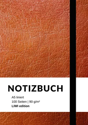 Produktbild von Notizbuch A5 liniert - 100 Seiten 90g/m² - Soft Cover braun -Papier