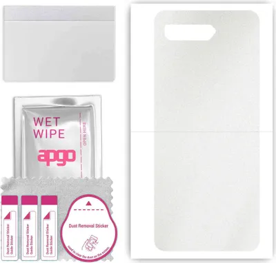 Produktbild von apgo Rückseite Schutzfolie, Skin, kompatibel mit Asus ROG Phone 5 Pro, Hinten Displayschutzfolie aus Vinylfolie, kratzfest, einfache Montage - Matt Transparent