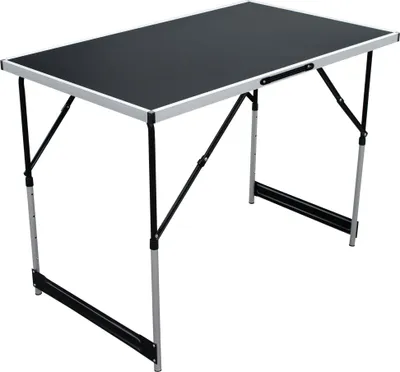 Produktbild von Linder Exclusiv MC330879 – Aluminium Campingtisch Multifunktionstisch höhenverstellbar, faltbar 100x60 cm, stabil & wetterfest, bis 4 Personen