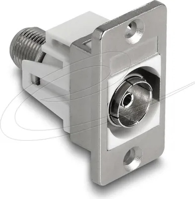 Produktbild von Delock - Modularer Einschub (Kopplung) - F-Stecker - Silber, weiß