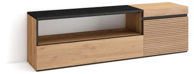 TV-Lowboard 150x45x35 cm Eiche modern für TVs bis 65"