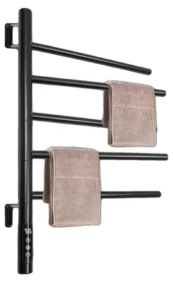 Immagine prodotto di Scaldasalviette, temperatura regolabile da 30 a 70 °C, acciaio inossidabile 304, impermeabile IPX5, 5 barre, 67,5 x 41,5 x 9 cm