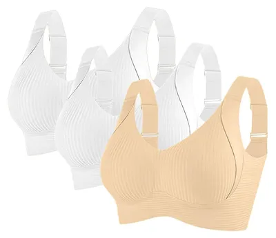 Produktbild von Set mit 3 BHs für Damen, ohne Bügel und ohne Push-Up-Effekt