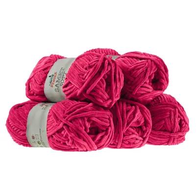 Produktbild von 500g Chenille-Wolle Samet Soft 39 Farben Chenille-Strickgarn Wolle Strickwolle