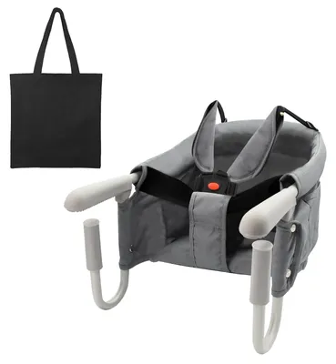 Image de Siège bébé pliable avec ceinture de sécurité, idéal pour une utilisation à la maison et en voyage