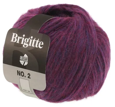 Produktbild von Lana Grossa BRIGITTE NO. 2 Wolle 50 g 140 m Alpaka Baumwolle Strickgarn Farbe 034 - Aubergine