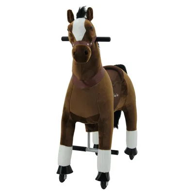 Produktbild von Sweety Toys 7301 Reittier Pferd CHOCOLATE auf Rollen für 4 bis 9 Jahre -RIDING ANIMAL