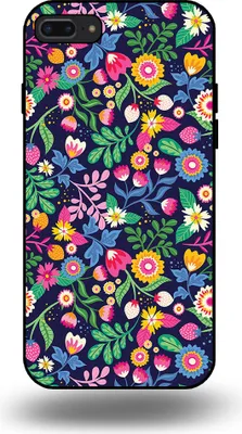 Produktbild von Smartphonica Handytasche passend für iPhone 7/8 Plus mit Blumendruck - TPU Back Cover Case Blumendesign