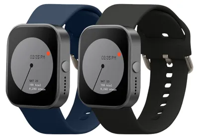Produktbild von kwmobile 2x Uhrenarmband für CMF by Nothing Watch Pro (D395) Armband - Fitnesstracker Band Set aus TPU Silikon - Ersatzarmband Smartwatch - Schwarz