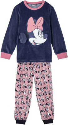 Productafbeelding van Cerda Group Fleece Pyjama's met lange mouwen, model Minnie, blauw/roze, maat 5 jaar, blauw/roze, maat 5 jaar