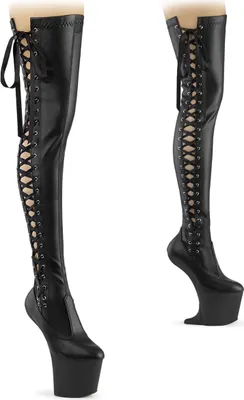 Produktbild von CRAZE-3050 Damen Boots von Pleaser, Schwarz Matt , EU 40, US 10