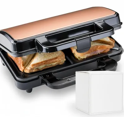 Imagen del producto de JL Cuisine - Máquina para hacer sándwiches - Placas de cocción extra grandes - Recubrimiento antiadherente, Imagen generada por IA