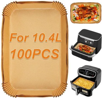 Immagine prodotto di Carta da forno per friggitrice ad aria, 100 fogli, 10,4 L, accessori