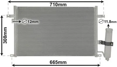 Produktbild von VAN WEZEL 81005056 Kondensator Klimaanlage Klimakondensator für CHEVROLET NUBIRA Kombi +Trockner