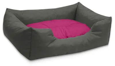 Produktbild von BedDog Hundebett MIMI, Hundesofa,Hundekissen,(XL) ca. 100x85x23cm,PASSION-ROCK (grau/pink)